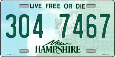 NH license plate 3047467