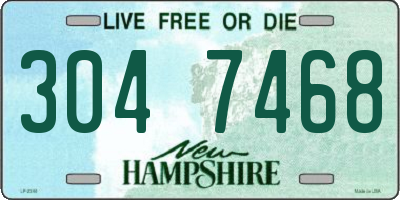 NH license plate 3047468