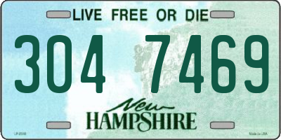 NH license plate 3047469