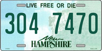 NH license plate 3047470