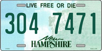 NH license plate 3047471