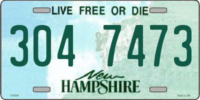 NH license plate 3047473