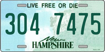 NH license plate 3047475