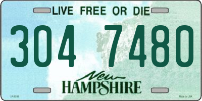 NH license plate 3047480
