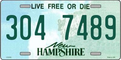 NH license plate 3047489