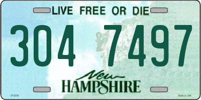 NH license plate 3047497