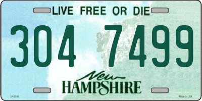 NH license plate 3047499