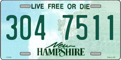 NH license plate 3047511