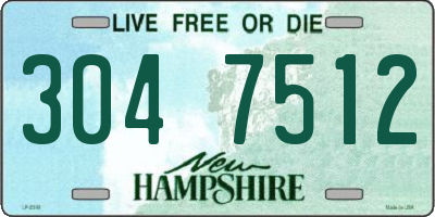 NH license plate 3047512