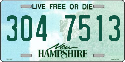 NH license plate 3047513