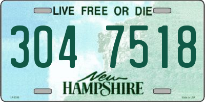 NH license plate 3047518