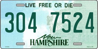 NH license plate 3047524