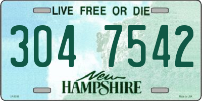 NH license plate 3047542