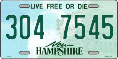NH license plate 3047545
