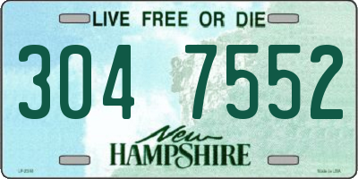 NH license plate 3047552
