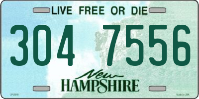 NH license plate 3047556