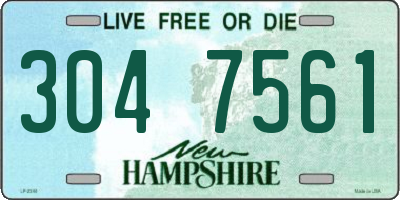 NH license plate 3047561