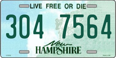 NH license plate 3047564