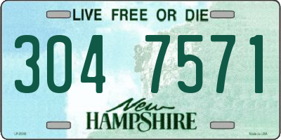 NH license plate 3047571