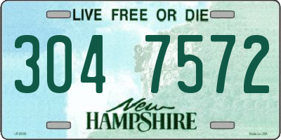 NH license plate 3047572