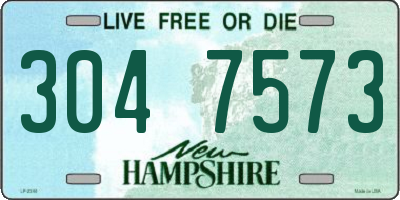 NH license plate 3047573