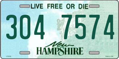 NH license plate 3047574