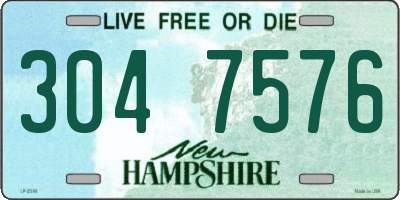 NH license plate 3047576