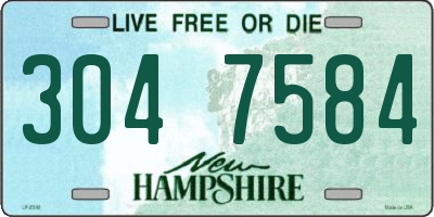 NH license plate 3047584