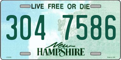 NH license plate 3047586