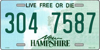 NH license plate 3047587