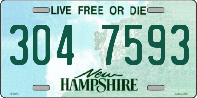 NH license plate 3047593
