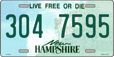NH license plate 3047595