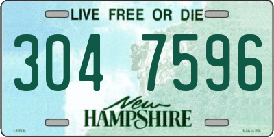 NH license plate 3047596