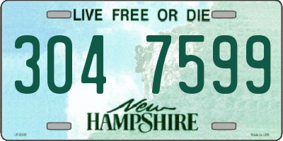 NH license plate 3047599