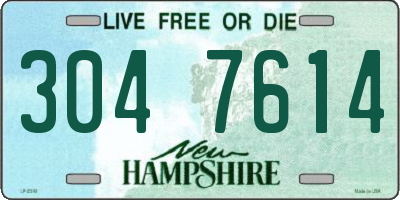 NH license plate 3047614
