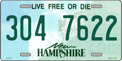NH license plate 3047622