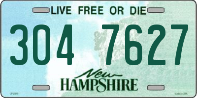 NH license plate 3047627