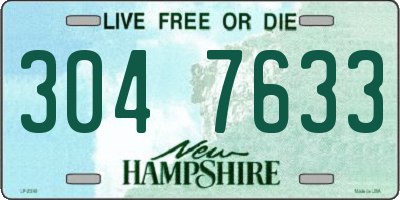 NH license plate 3047633