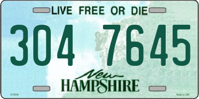 NH license plate 3047645