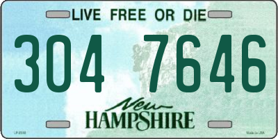 NH license plate 3047646