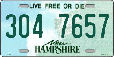 NH license plate 3047657