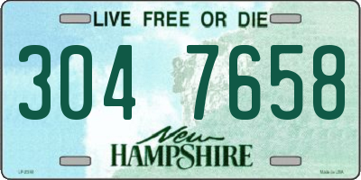 NH license plate 3047658