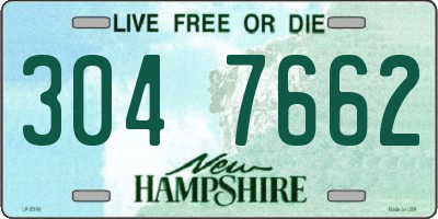 NH license plate 3047662