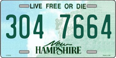 NH license plate 3047664
