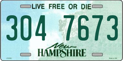 NH license plate 3047673