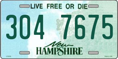 NH license plate 3047675