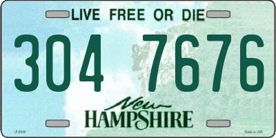 NH license plate 3047676