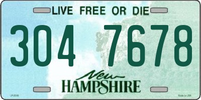 NH license plate 3047678