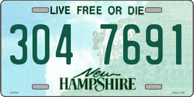 NH license plate 3047691
