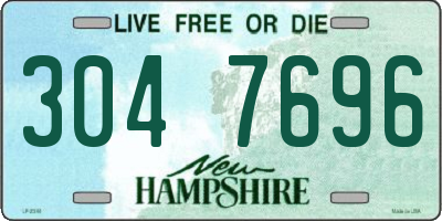 NH license plate 3047696